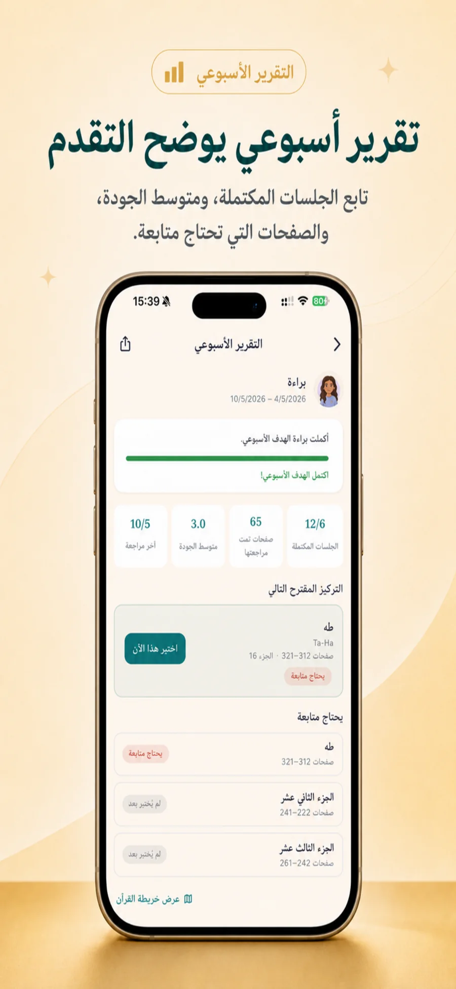 Rasekh weekly report screenshot